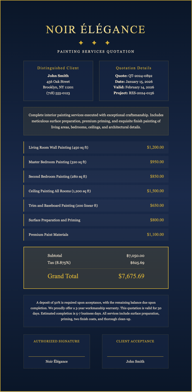 Midnight luxury painting quotation